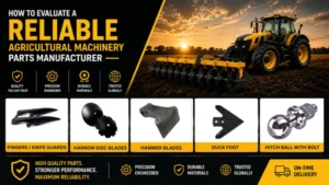 Reliable agricultural machinery parts including disc harrow, disc blades, tiller blade, knife guards for large-scale farming.