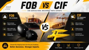 FOB vs. CIF shipping comparison infographic.