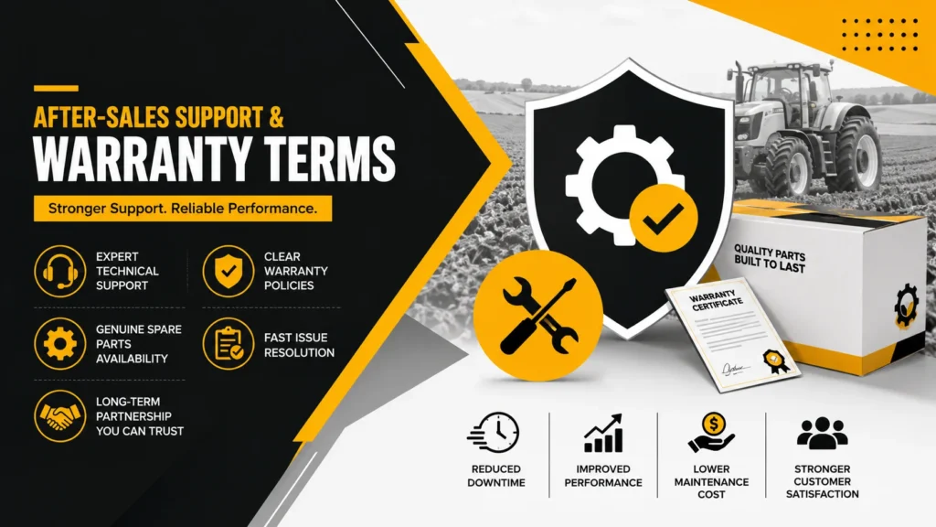 After-sales support and warranty banner.