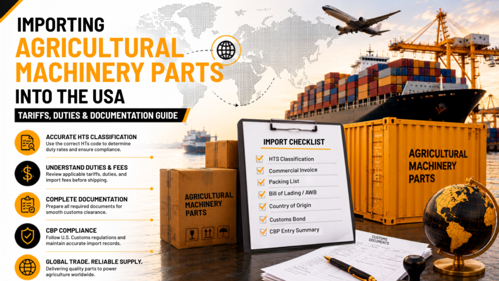 USA agricultural parts import infographic.