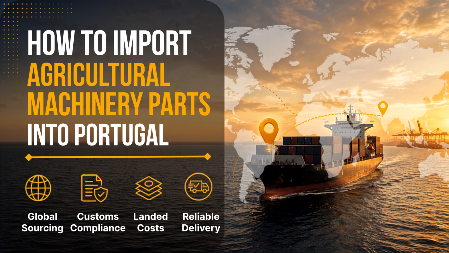Banner showing Import Agricultural Machinery Parts into Portugal